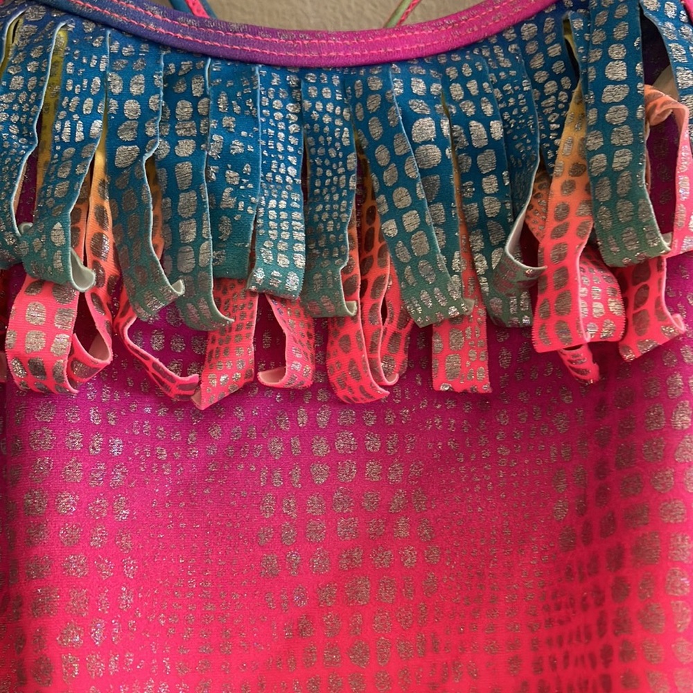 Girls’ multicolored snakeskin swimsuit - Picture 4 of 6